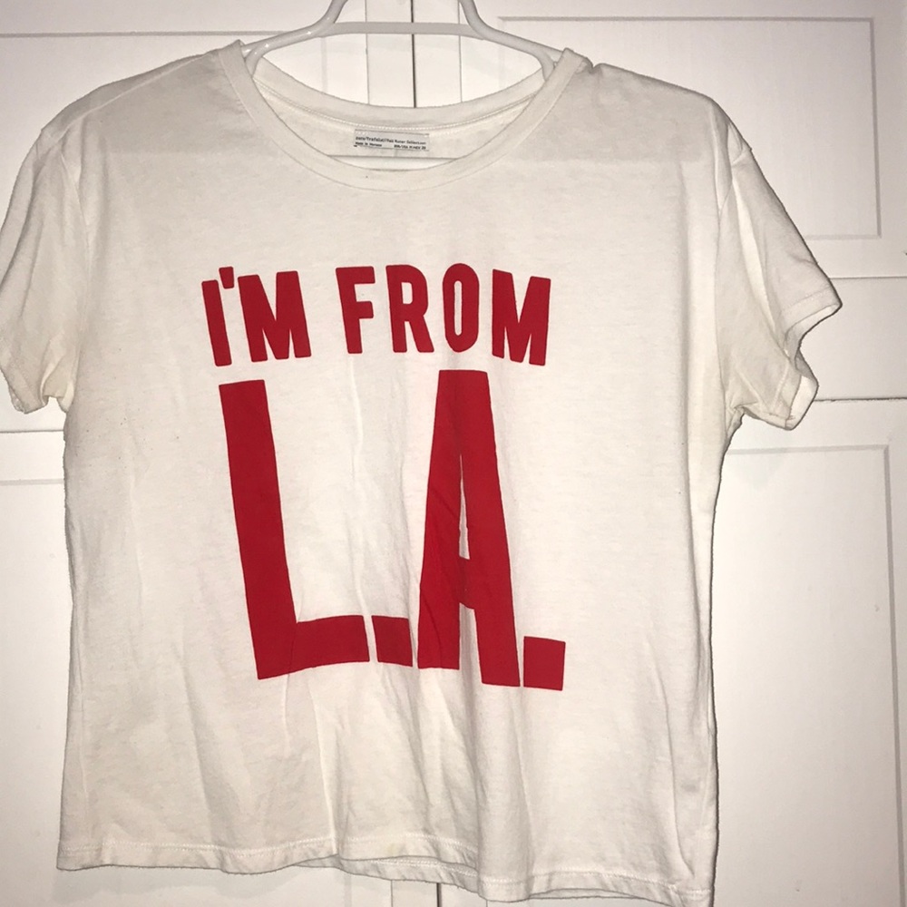 White Zara women’s tee size M
